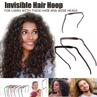2Pcs Invisible Hair Hoop Mulher Homem Metal Grande Headwear Acessórios Para Cabelo Cacheado Grosso Faixa De Moda Estilo Hairstyle Ferramenta De Fixação