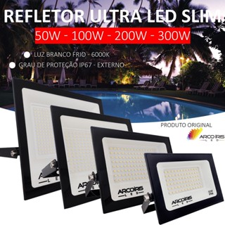 Refletor Led 50w 100w 200w 300w Holofote bivolt Prova Dágua Ip66 Branco Frio - ARCO IRIS LED