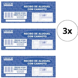 Recibo De Aluguel Com Canhoto 50 Folhas 215mmx 94mm em Oferta na Shopee