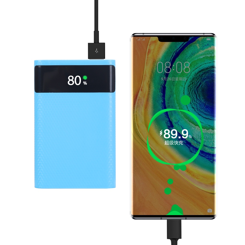 Caso De Carregamento De Bateria 18650 Rápido USB Type C Portátil Power Bank Shell Para iPhone Xiaomi