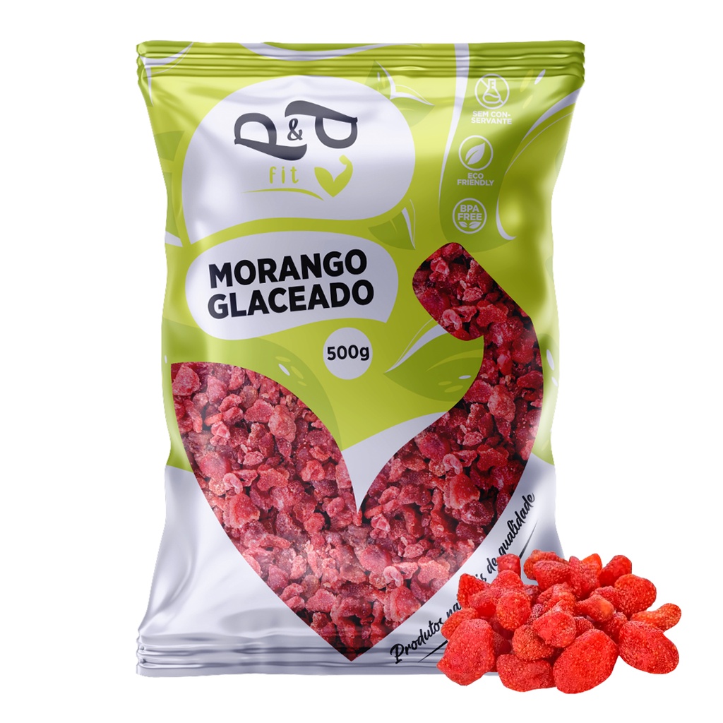 Morango Glaceado - 500g - P&P em Oferta na Shopee