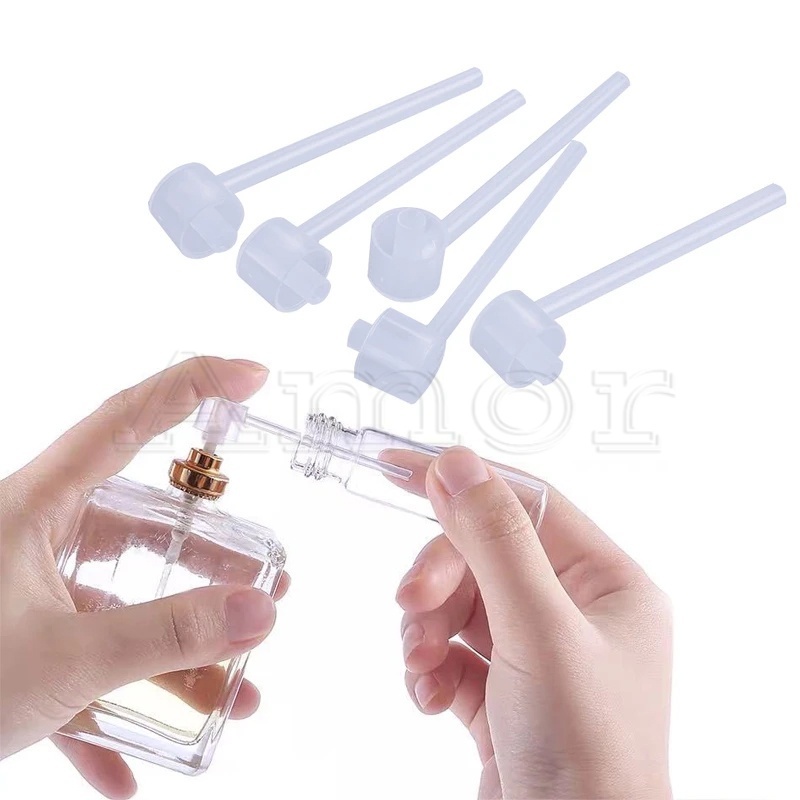 Dispensador Frasco Recarregável Ferramenta Difusora De Perfume Funis Difusores Bomba Cosmética Bocal Longo Cabeça De Pressão De Recarga Portátil