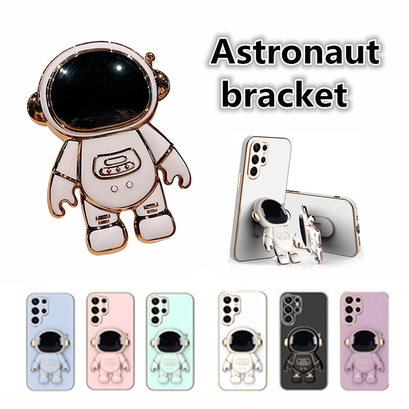 Astronauta Universal Telefone Celular Completo Telemóvel Com Grau Dobrável Rotativo Caixa De Metal Duro Costas