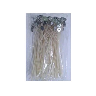 Pavio 20 cm parafinado com fio de cobre Para Vela de 7 Dias 100 unidades (branca e cores claras)