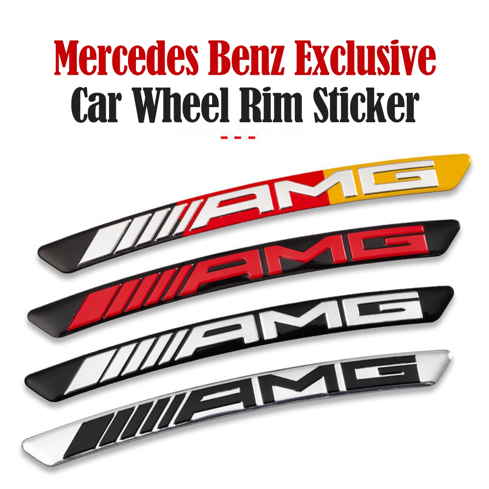 AMG Adesivos De Aço Aro De Alumínio Cubo De Roda Para Carro Acessórios Mercedes Benz GLC GLA GT A200 A250 A180