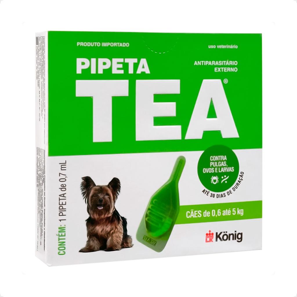 Tea Pipeta 0,7 mL Antiparasitário para Cães de 0,6 até 5 kg - 1 Pipeta em Oferta na Shopee
