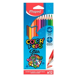 Lápis de cor Color''Peps Star 12 cores 183212ZV Maped em Oferta na Shopee