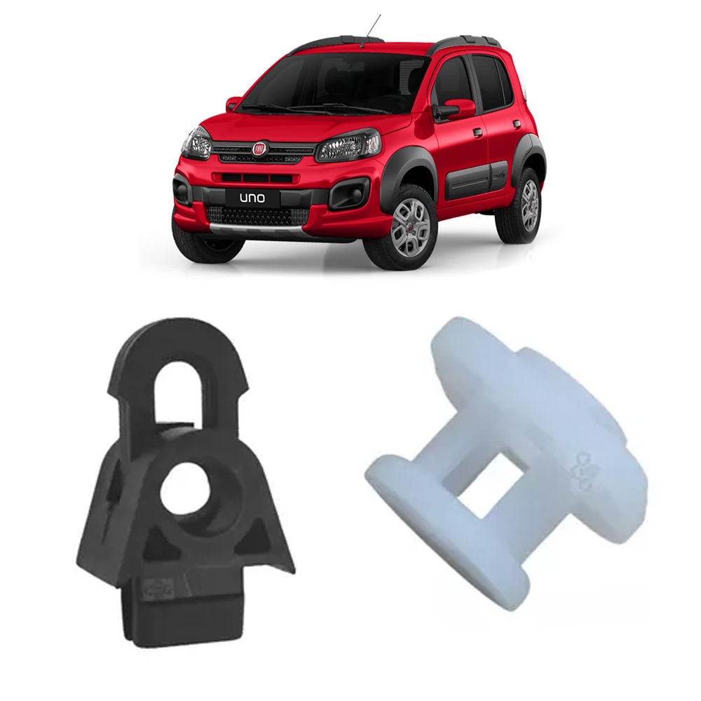 Kit Grampo Vareta Haste Capô Novo Uno 12 13 14 15 16 18 19