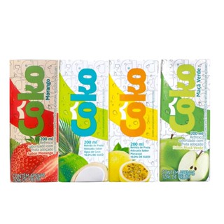 Água de Coco Coko - Diversos Sabores 200ml - 40 unidades