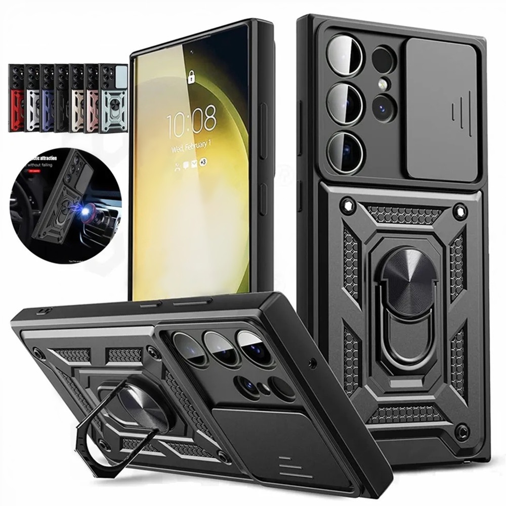 Capa Da Lente Câmera Deslizante Para Samsung Galaxy A12 A22 A32 A52 A72 A51 A71 M12 A52s Armadura Dos Pára-Choques De Grau Militar em Oferta na Shopee