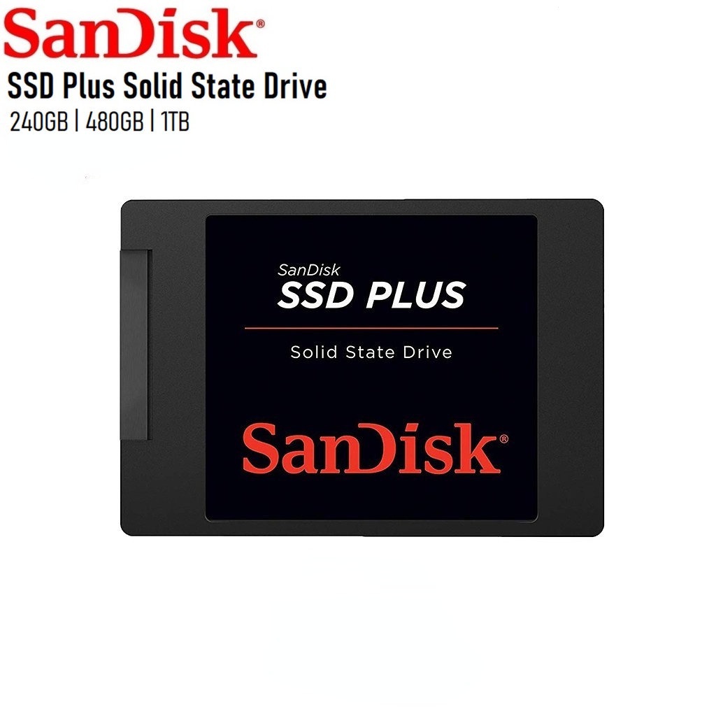 SanDisk Ssd PLUS 2TB Unidade Interna Hdd 2.5 Disco 500gb Rígido Interno Hd Para Laptop 240gb 1tb 512gb 128gb 256gb 2T 480GB 960GB