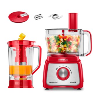 Multiprocessador Mondial Turbo Chef Vermelho MPN-01-R 220V