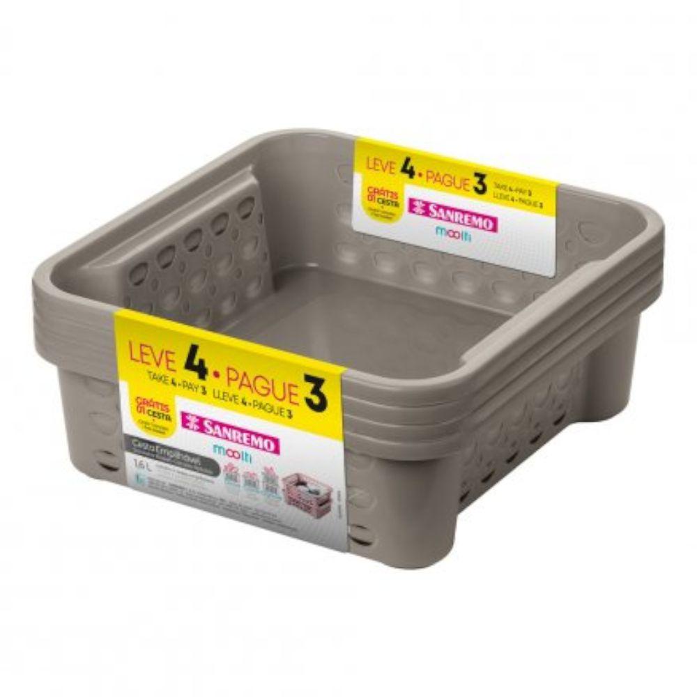 Conjunto de Cestas Sanremo SR8849 L4P3 1,6L Cinza em Oferta na Shopee