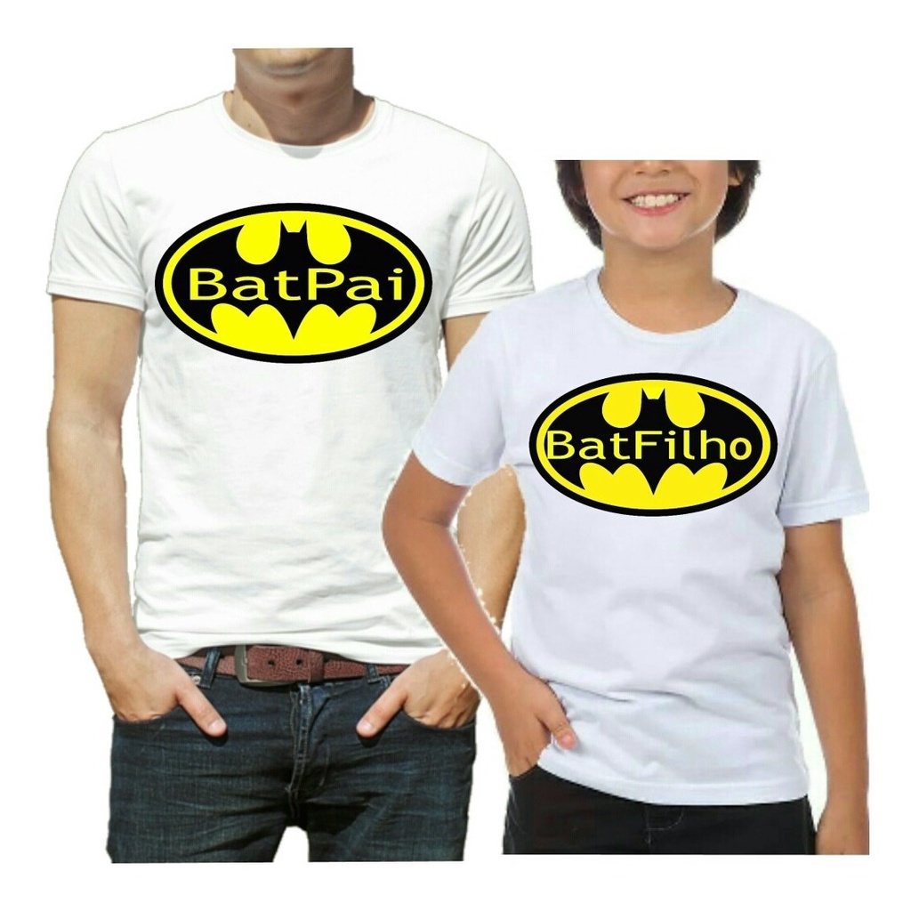 Kit 2 Camisetas Dia Dos Pais, Tal Pai Tal Filho, Tal Filha, Batman Promoção Barato
