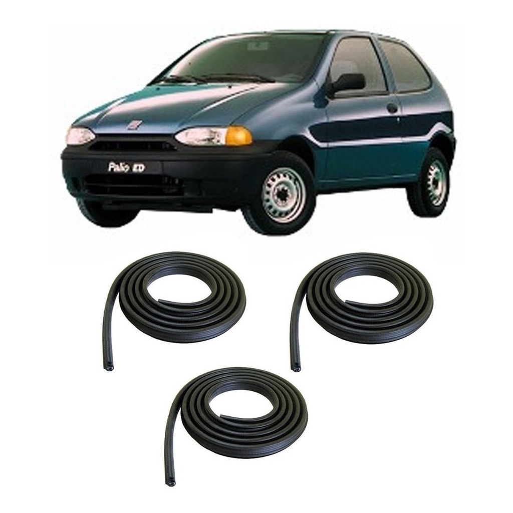 Kit Borracha Vedação Palio 96 97 98 2 Portas + Mala
