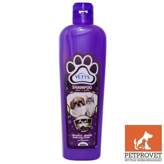 SHAMPOO AÇAÍ VETYS PREMIUM 500ml para cães e gatos banho tosa em Oferta na Shopee
