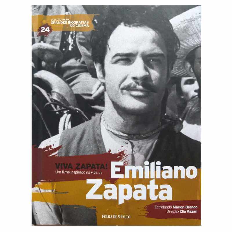 Livro Físico Com DVD Coleção Folha Grandes Biografias no Cinema Vol 24 Viva Zapata! Inspirado em Emiliano Zapata