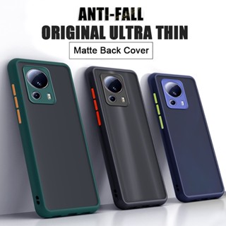 Xiomi Mi 13 Lite 5G Capa Dura Para PC Matte Back Cover Xiaomi Light 13Lite 5G 6.55 " Câmera De Estrutura De Silicone Protect Fundas
