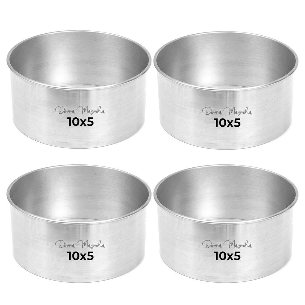 Kit 4 (quatro) Forma Assadeira Bolo Meme BENTO Cake 10 x 5 cm Alumínio Fundo Fixo  - J47CR em Oferta na Shopee