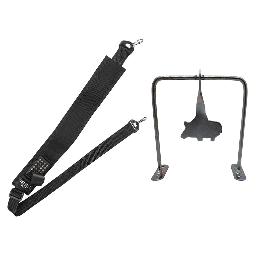 Alvo Metal Pêndulo Giratório Javali com Bandoleira 2 Pontas Confort C/ Porta Carregador 5.5mm