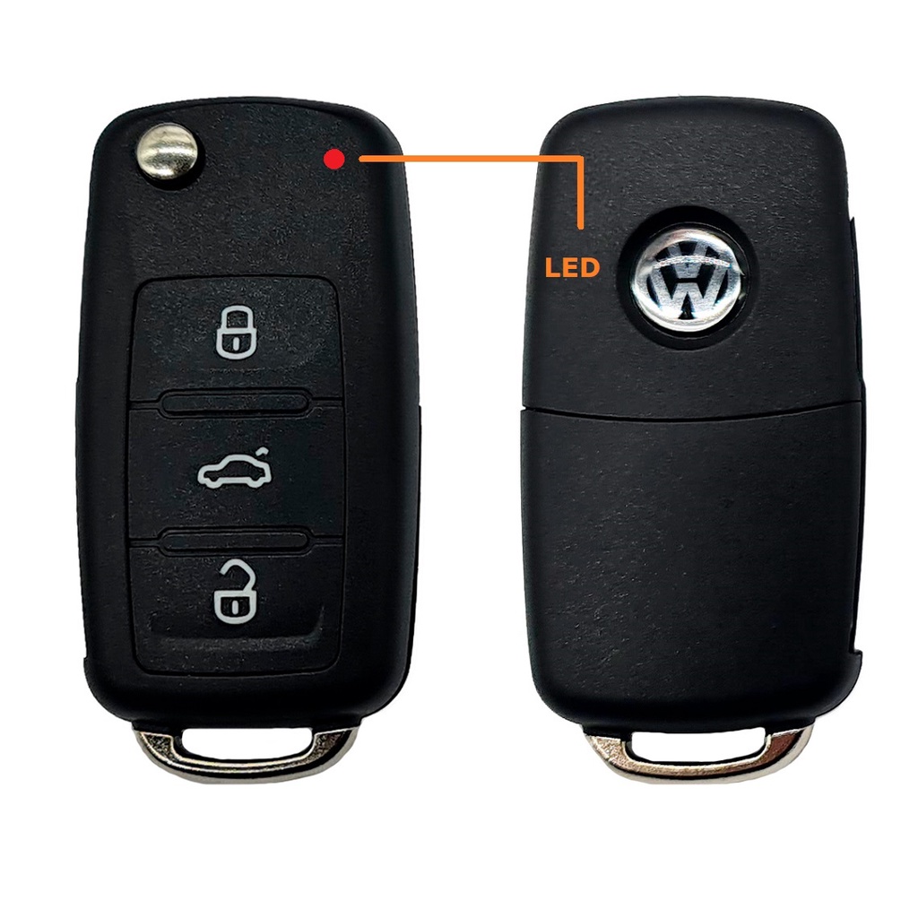 Chave Canivete Carcaça novo Gol Voyage G6 Up Jetta Space Fox Tiguan Golf 2013 a 2020 VW304