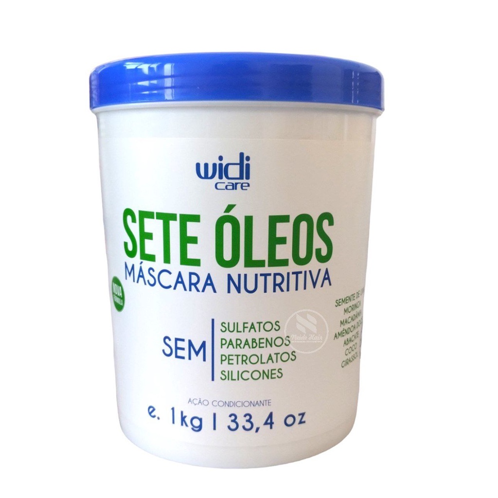 Sete Oleos Máscara Nutritiva Widi Care Nutrição 1kg em Oferta na Shopee