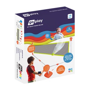 Kit Beach Tennis c/ Rede Deluxe Go Play Multikids - BR1792
