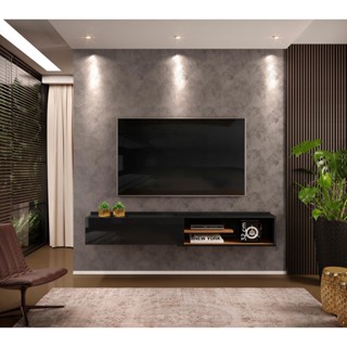 RACK SUSPENSO CONCEPT 1,75M COOL HOME PRETO/NATURE