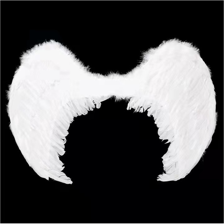 Asa de Anjo Branco \ Preto / Vermelho Para Carnaval Festa Fantasia 3 TAMANHOS - MT