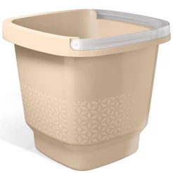 Balde de Plástico com Alça 12L UZ415-CAP UZ Cappuccino