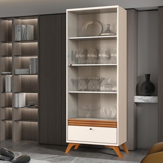 Cristaleira Madrid Sala de Estar com Pés de Madeira Maciça em Oferta na Shopee