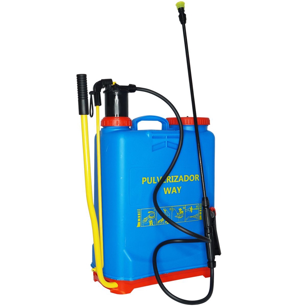 Pulverizador Manual Costal 20 Litros Borrifador com 4 Bicos Bomba Veneno Importway IWPM20-020