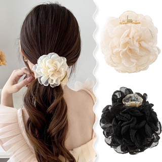 Novo Grampo De Cabeça De Bola De Flores Mulher Cabelo Avançado Acessórios Para Trás