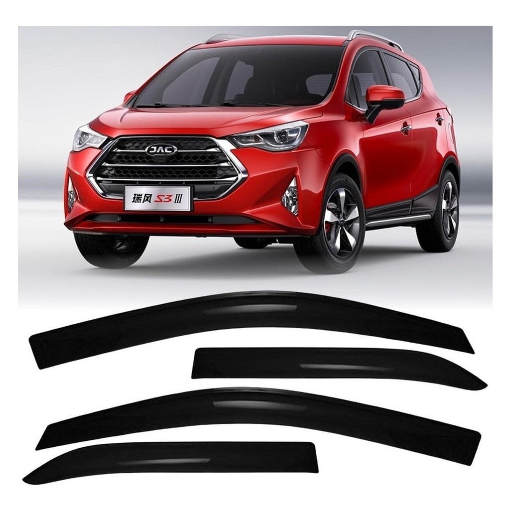 Calha De Chuva Defletor Jac T-50 2019 A 2023 Acrilico Fume Ecoflex 17.006A