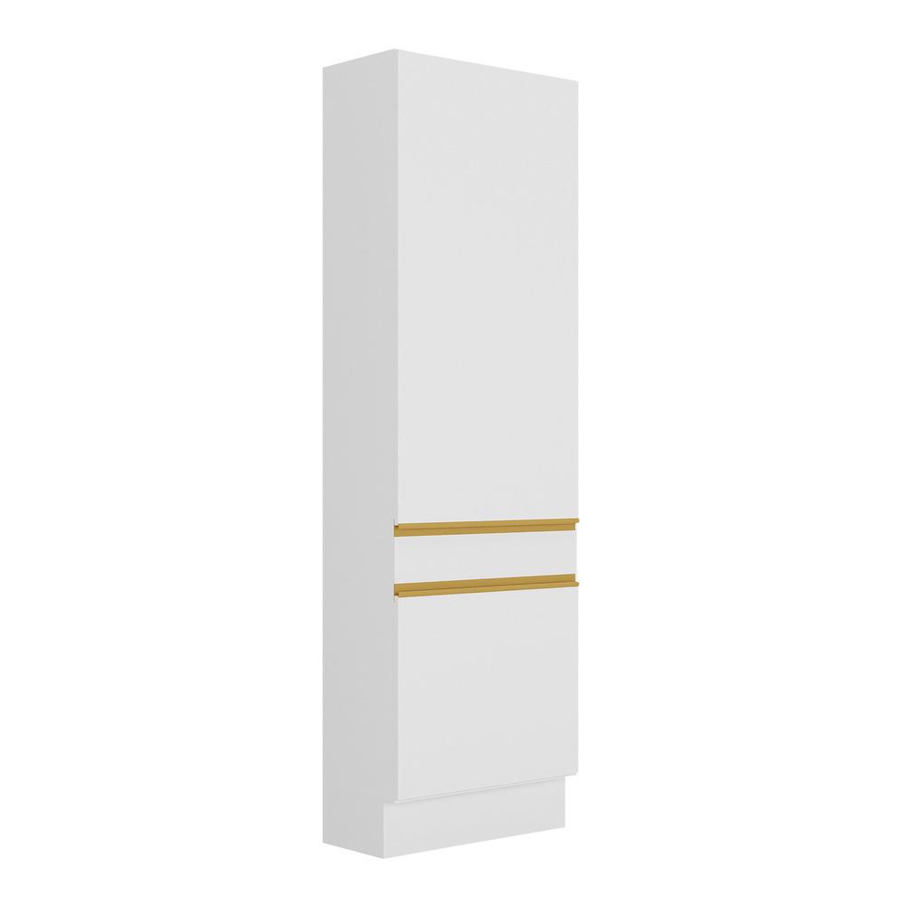 Paneleiro com Rodapé 2 Portas Veneza GW Multimóveis MP2121 Branco em Oferta na Shopee