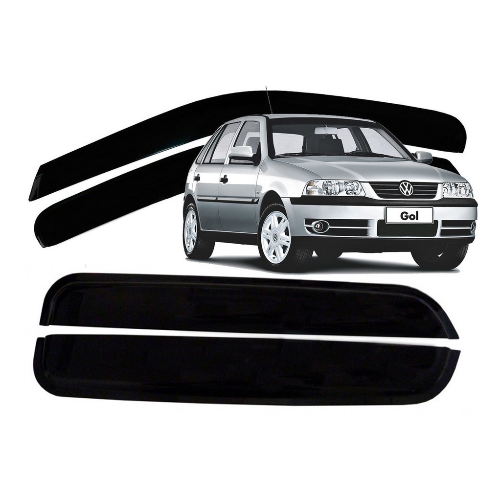 Calha De Chuva Defletor Vw Gol 2009 A 2012 4 Portas Fume Tiger VW3364