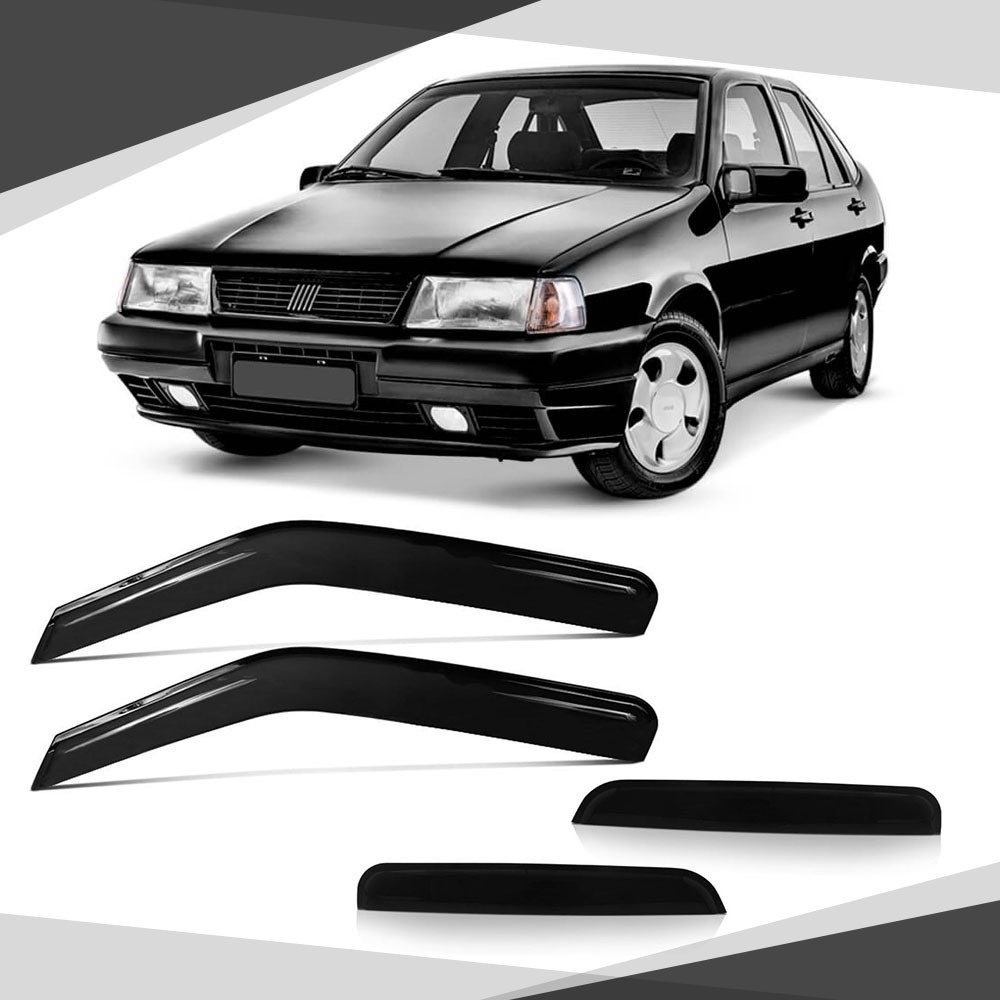 Calha De Chuva Defletor Tipo Tempra 1994 1995 1996 Defletor 4 Portas Fume Tiger FT4040