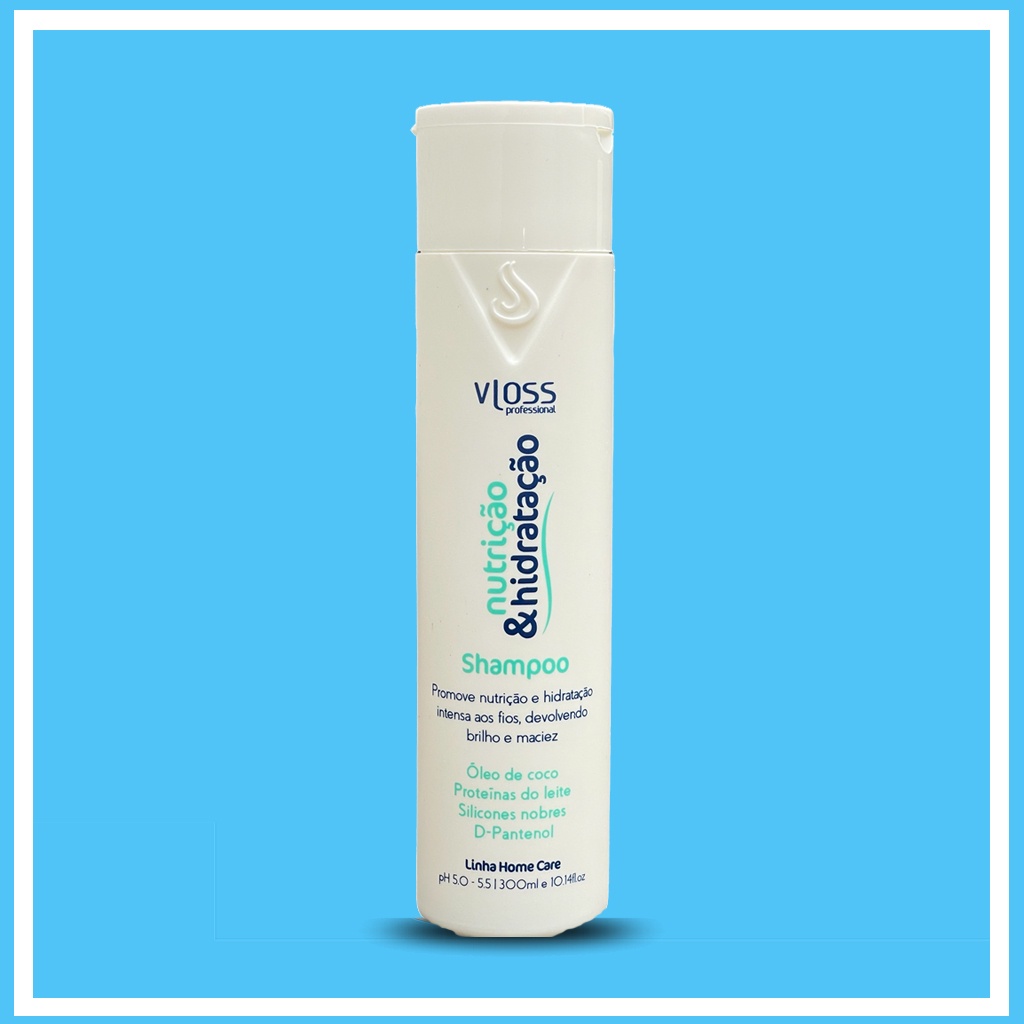Nutricao & Hidratacao Intensa Shampoo Home Care Vloss 300ML