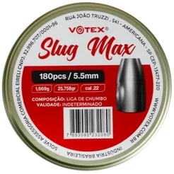 Chumbinho 5.5mm Votex Slug Max 180un. p/ Carabina