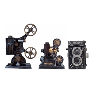Kit Cofre 2 Projetor E Camera Fotográfica Antigo Decoração em Oferta na Shopee