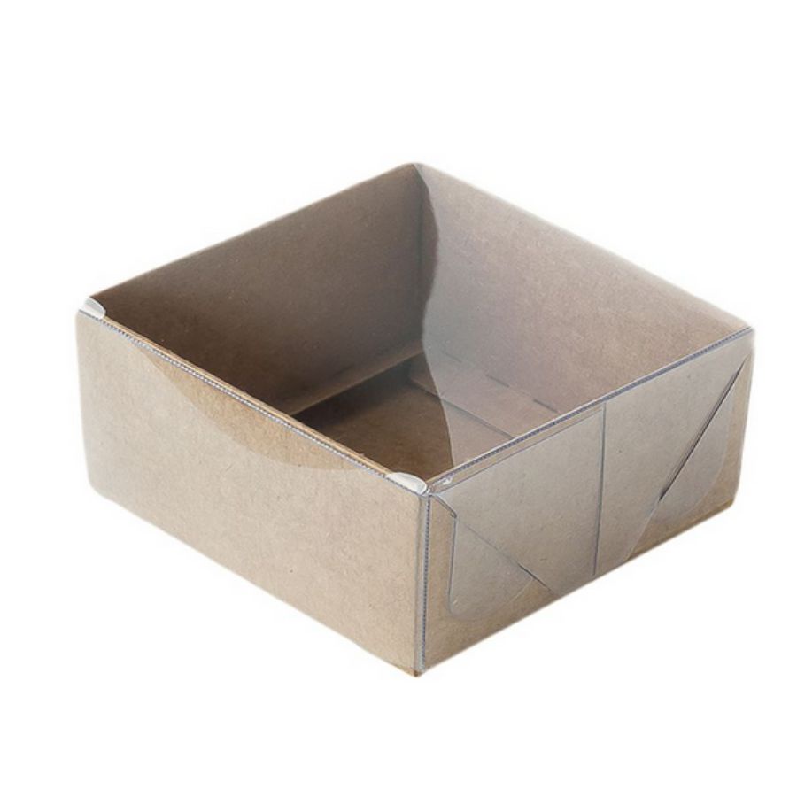 Caixa Transparente de Acetato Kraft - Ref.CH-07 - 8,5X8,5X3,5 - 20 unidades - CAC