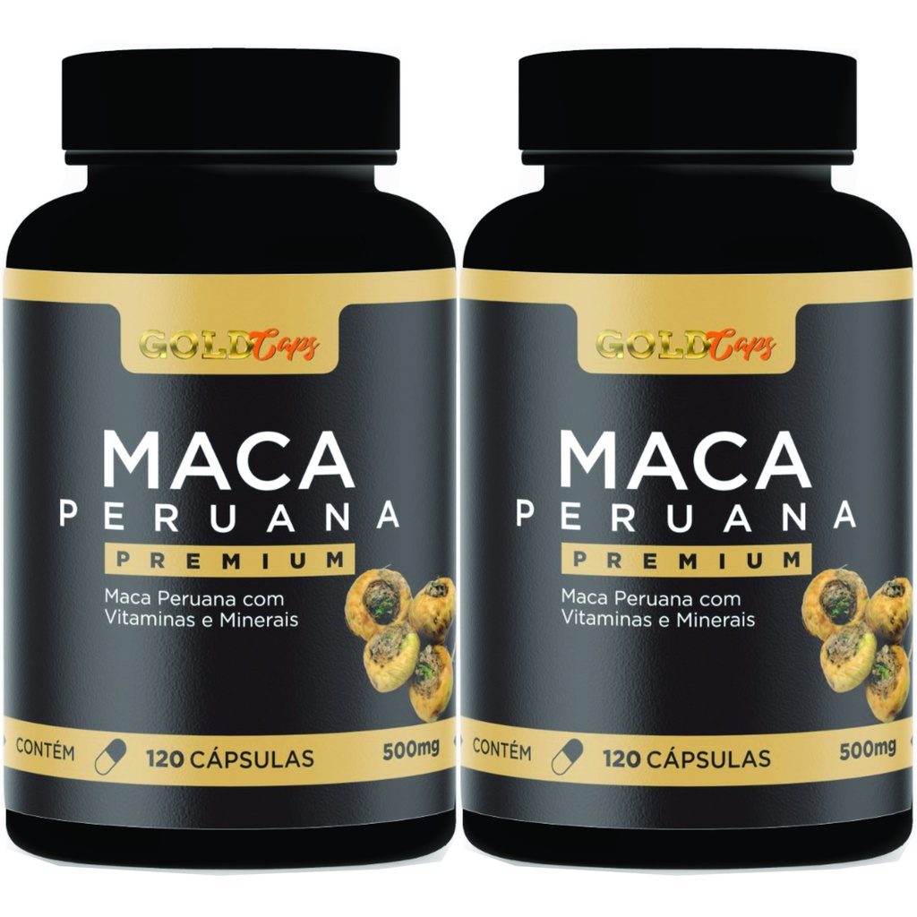 Maca Peruana 500mg Premium 240 Capsulas 2 Frascos x 120 cápsulas