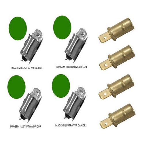 Kit Lampada 75 Led Verde Com Soquete Latao Painel Fusca em Oferta na Shopee