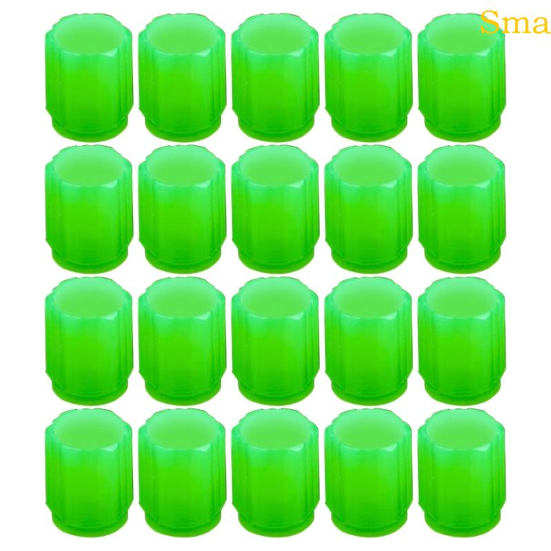 Sma 20Pcs Tampas Válvula Luminosa Fluorescentes Nocturnas Brilhantes Para Pneus Carrodecoração