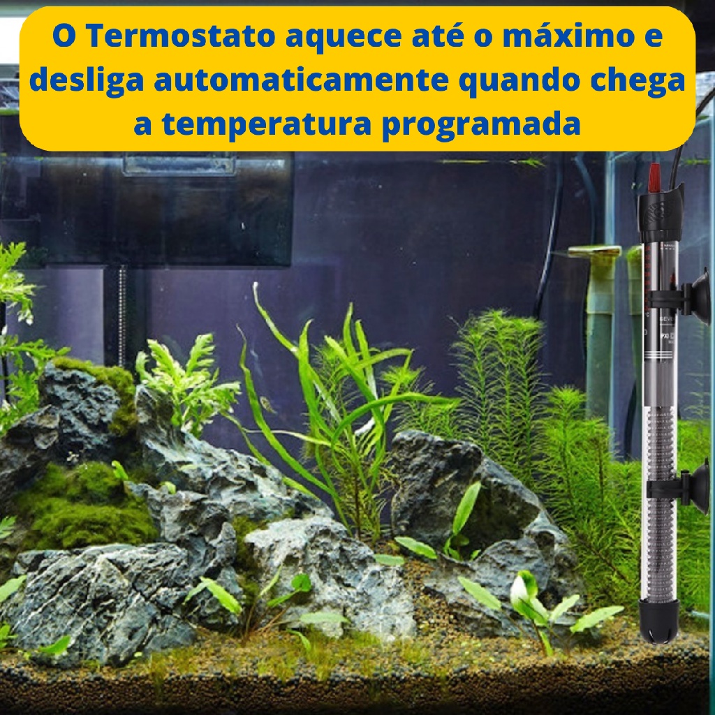 Termostato Aquatank com Aquecedor 100w Para Aquários de até 100 litros hobby