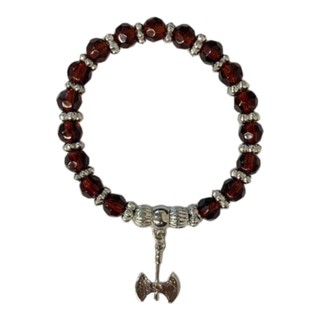 Pulseira Xango Marrom com Machado Cristal e Silicone