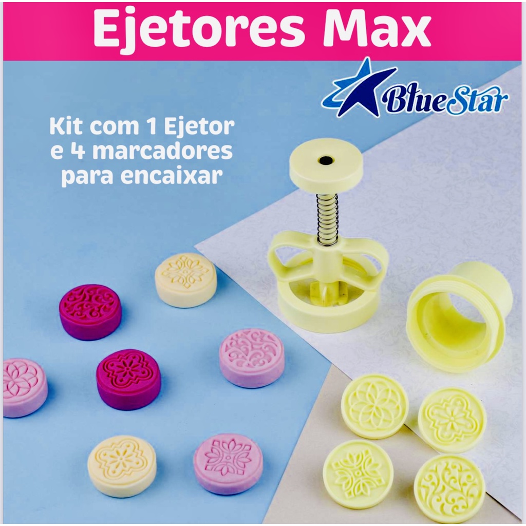Kit Ejetor Max Arabesco  Bluestar 1 ejetor + 4 marcador 3,5 cm  (Blue Star) em Oferta na Shopee
