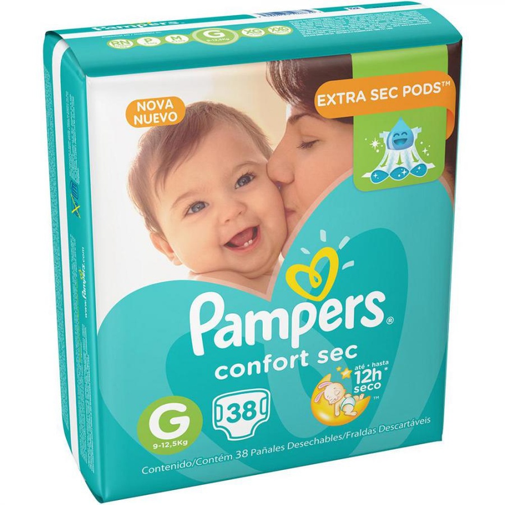 Fralda Pampers Confort Sec G com 38 unidades
