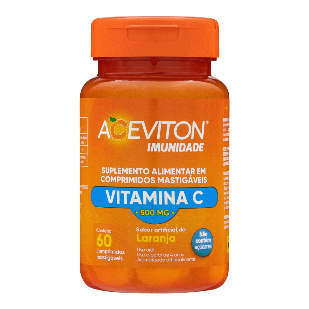 Vitamina C Aceviton Imunidade 60 Comprimidos Mastigáveis