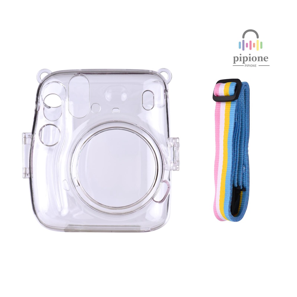 Estojo De Proteção Transparente Para Câmera Instantânea Com Substituição Do Lanyard Rainbow Fujifilm Instax Mini 11 Camtop 1